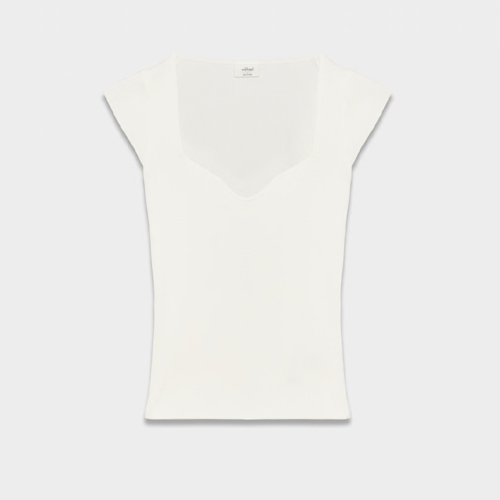 Wilfred Gray Ribbed Knit Top - Picture 5 of 5